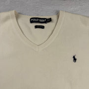 Vintage Ralph Lauren Strick-Weste in Beige, Größe M – Damen, Bild 3