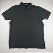 Vintage Ralph Lauren Poloshirt in Schwarz, Größe XL – Herren
