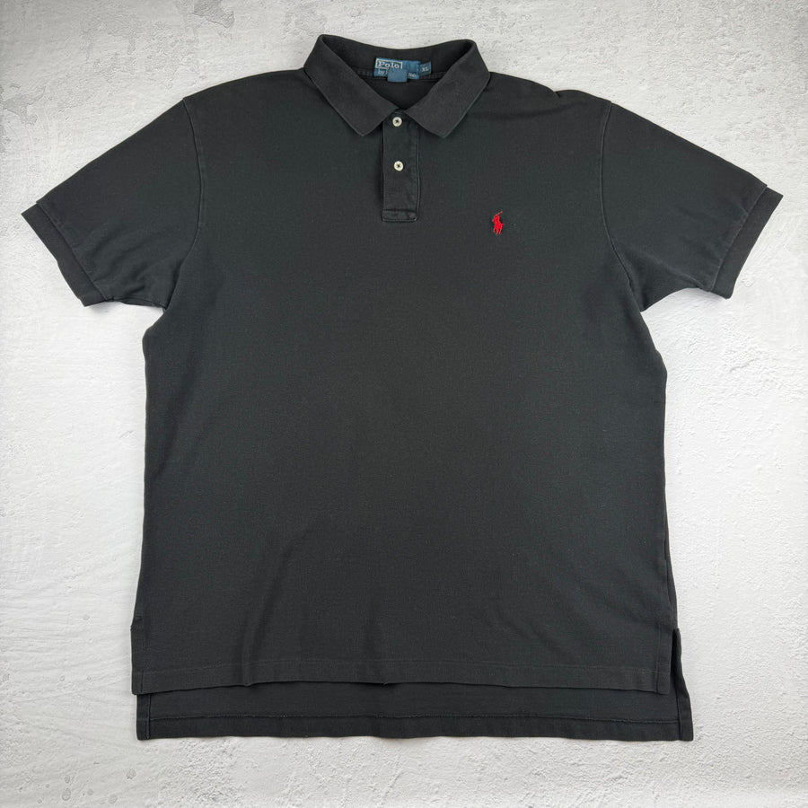 Vintage Ralph Lauren Poloshirt in Schwarz, Größe XL – Herren