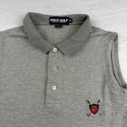 Vintage Ralph Lauren Poloshirt ärmellos in Grau, Größe XL – Damen, Bild 2