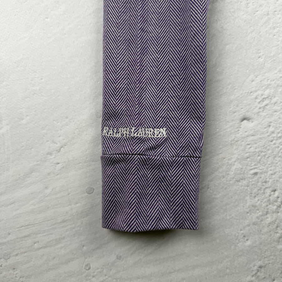 Vintage Ralph Lauren Quarter-Zip Sweatshirt in Lila, Größe M – Damen, Bild 3