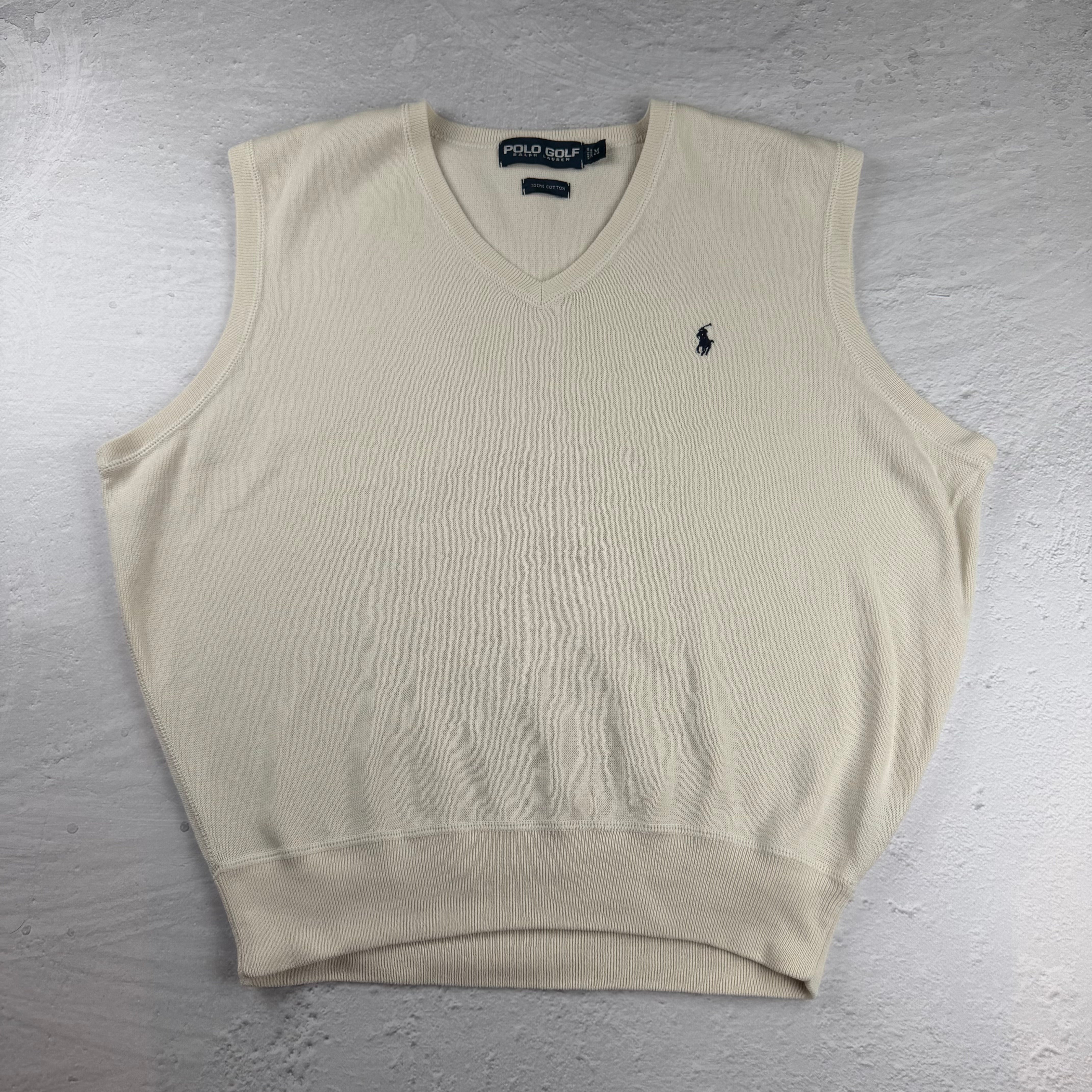 Vintage Ralph Lauren Strick-Weste in Beige, Größe M – Damen, Bild 2
