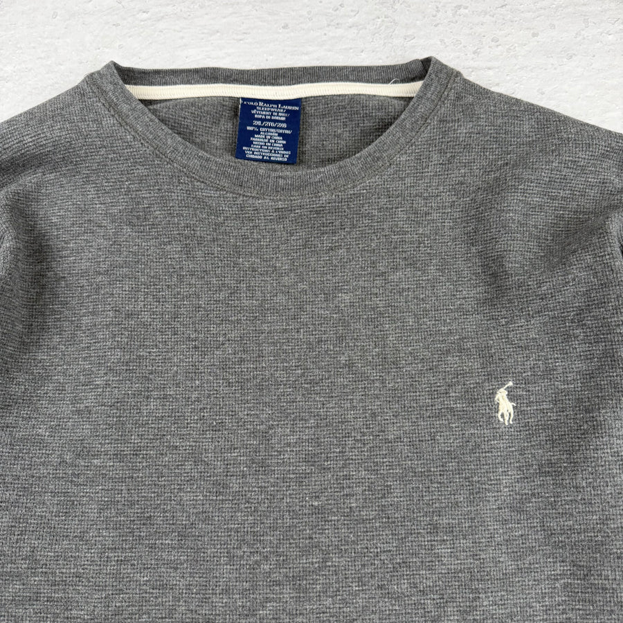 Vintage Ralph Lauren Waffle-Sweatshirt in Grau, Größe XL – Herren, Bild 2