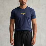 Vintage Polo Ralph Lauren T-Shirt in Blau, Größe L – Herren
