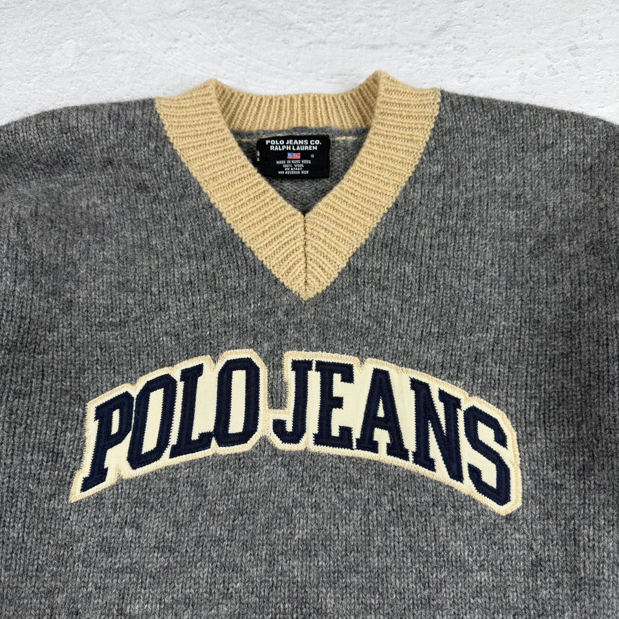 Vintage Ralph Lauren Wollpullover in Grau, Größe S – Damen, Bild 2