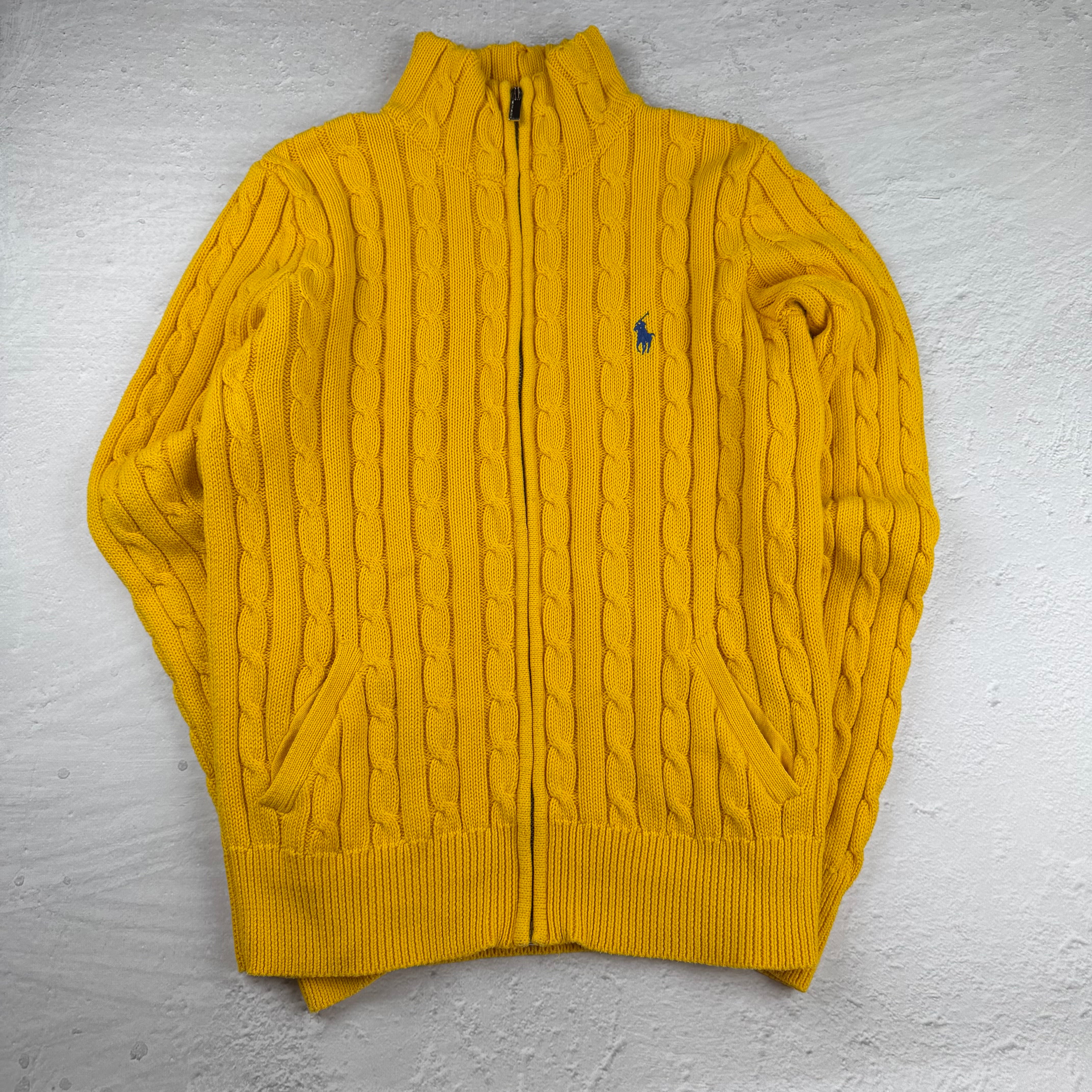 Vintage Ralph Lauren Strickjacke in Gelb, Größe M – Damen, Bild 2