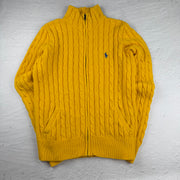 Vintage Ralph Lauren Strickjacke in Gelb, Größe M – Damen, Bild 2