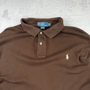 Ralph Lauren Poloshirt Langarm — Braun — XL