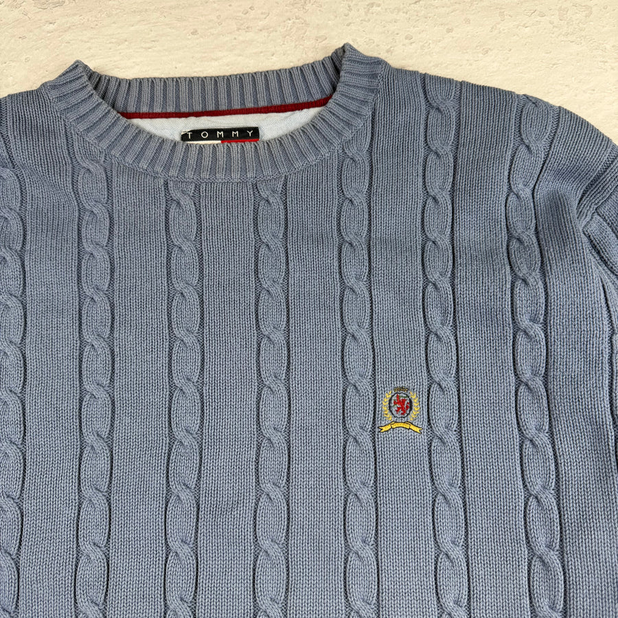 Vintage Tommy Hilfiger Strickpullover in Blau, Größe M – Herren, Bild 3