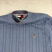 Vintage Tommy Hilfiger Strickpullover in Blau, Größe M – Herren, Bild 2