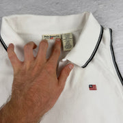 Vintage Ralph Lauren Polohemd ärmellos in Weiß, Größe XL – Damen, Bild 2