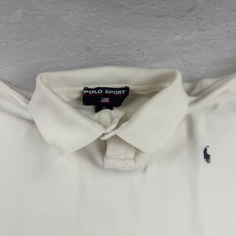 Vintage Ralph Lauren Poloshirt in Weiß, Größe L – Damen, Bild 3
