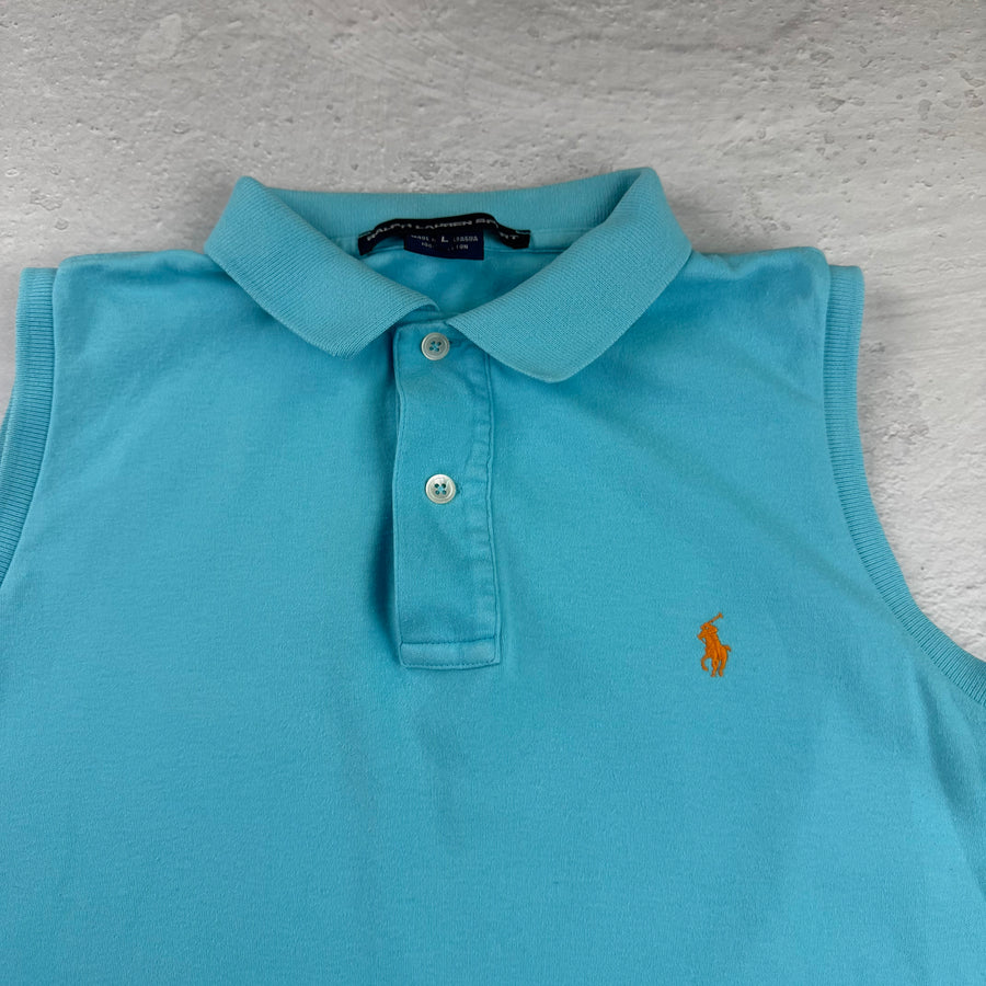 Vintage Ralph Lauren Weste in Hellblau, Größe L – Damen, Bild 3