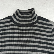 Vintage Ralph Lauren Rollkragenpullover in Grau/Schwarz, Größe M – Damen, Bild 2