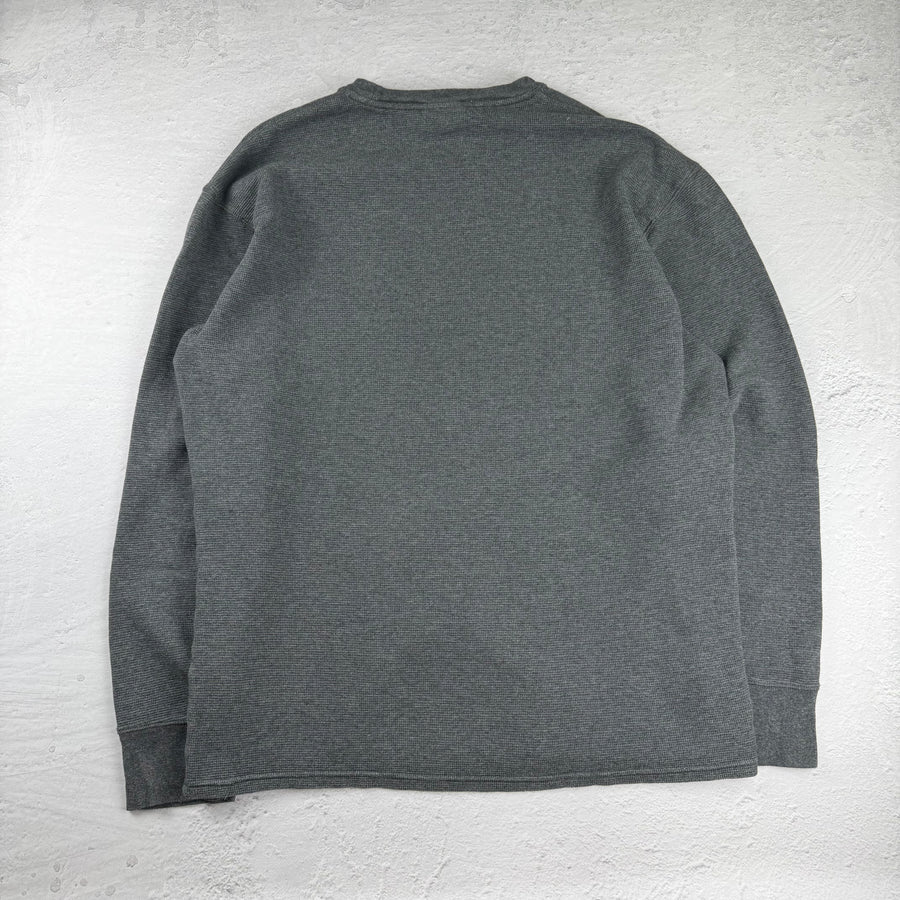 Vintage Ralph Lauren Waffle-Strickpullover in Grau, Größe XXL – Herren, Bild 4