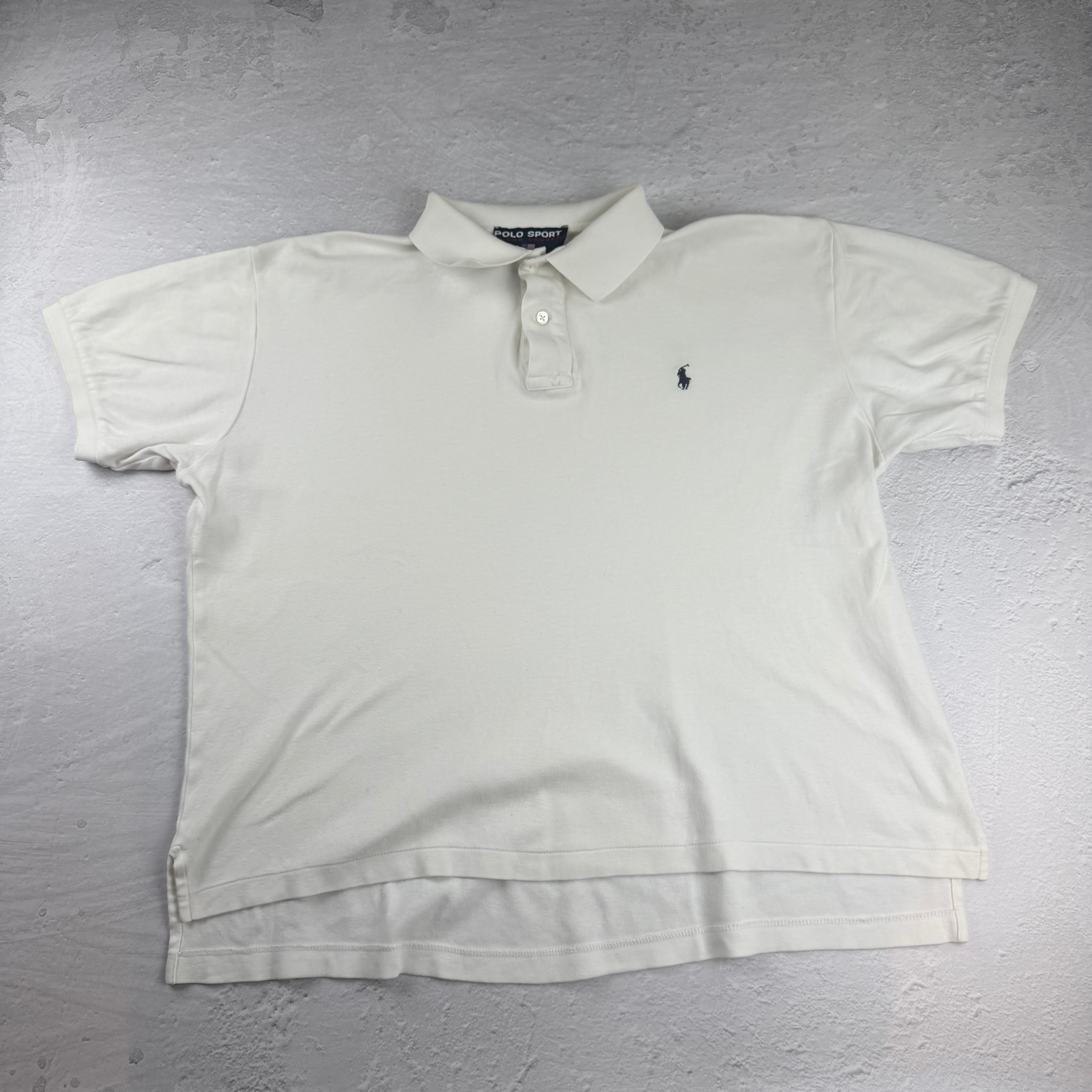 Vintage Ralph Lauren Poloshirt in Weiß, Größe L – Damen, Bild 2