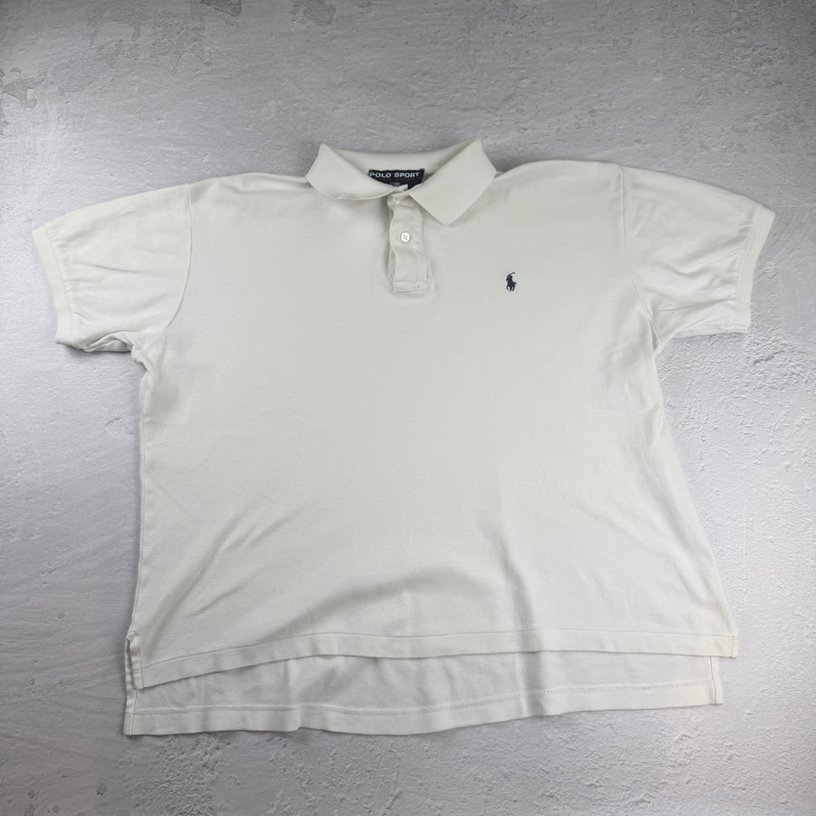 Vintage Ralph Lauren Poloshirt in Weiß, Größe L – Damen, Bild 2