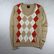 Vintage Tommy Hilfiger Sweatshirt in Beige, Größe S – Damen