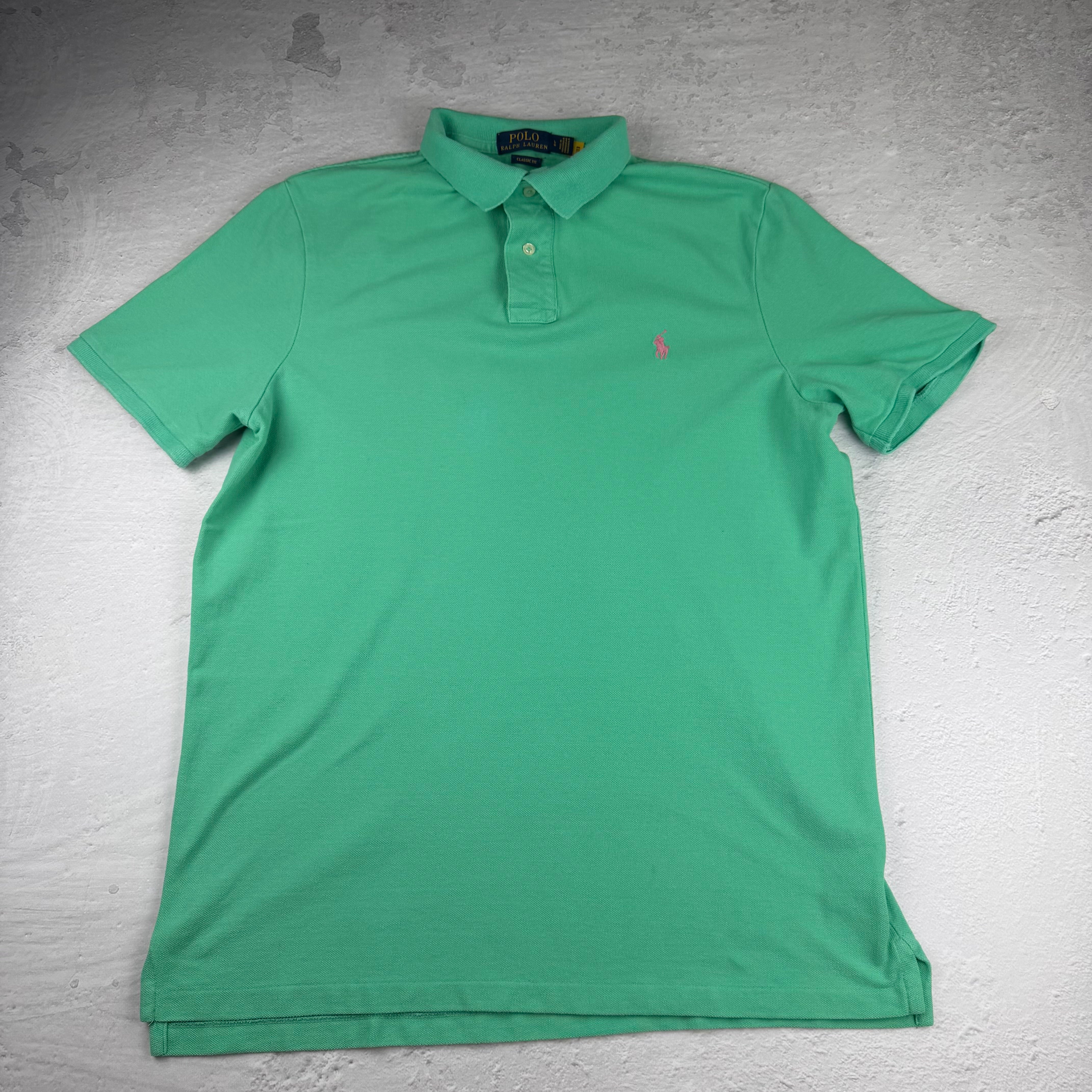 Vintage Ralph Lauren Poloshirt in Grün, Größe L – Herren, Bild 2