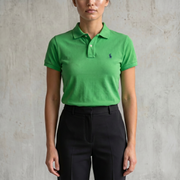 Vintage Ralph Lauren Polohemd in Grün, Größe L – Damen