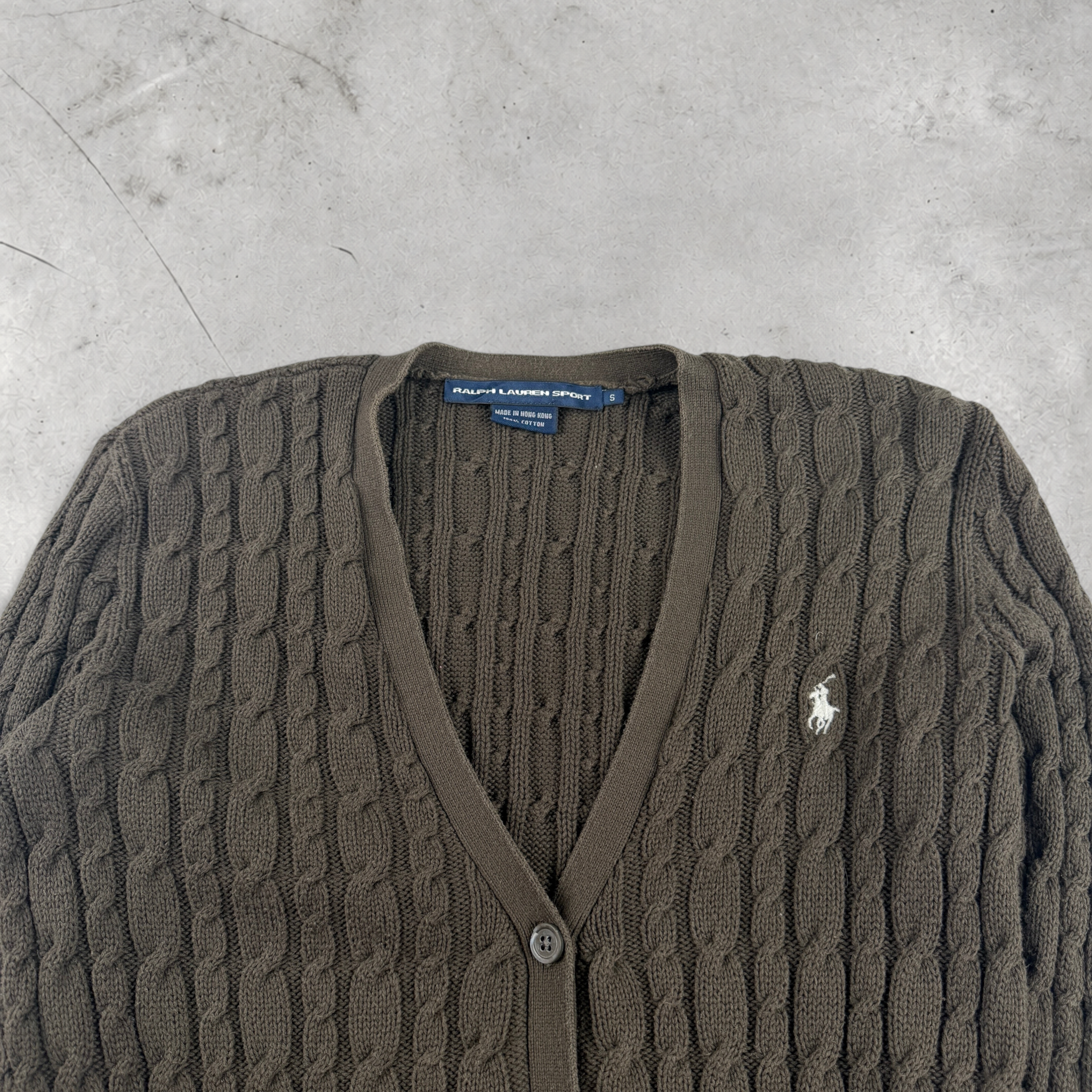 Vintage Ralph Lauren Strickjacke in Braun, Größe S – Damen, Bild 2