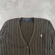 Vintage Ralph Lauren Strickjacke in Braun, Größe S – Damen, Bild 2