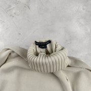 Vintage Ralph Lauren Strickpullover Rollkragen in Weiß, Größe M – Damen, Bild 3
