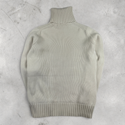 Vintage Ralph Lauren Strickpullover Rollkragen in Weiß, Größe M – Damen, Bild 4