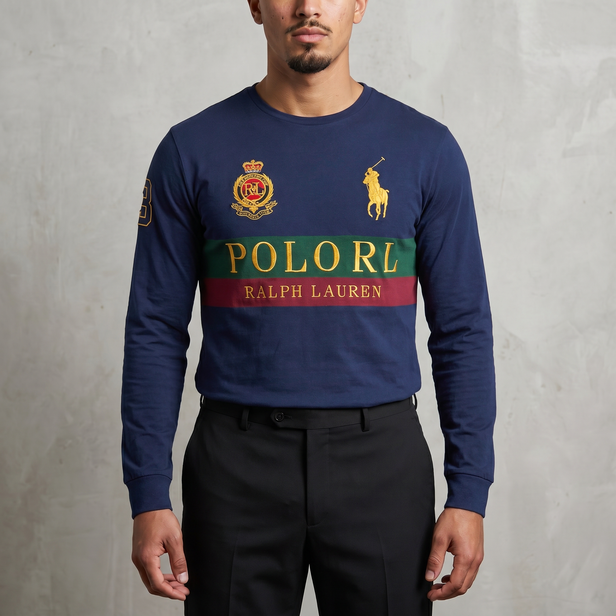 Vintage Ralph Lauren Sweatshirt in Blau, Größe XXL – Herren