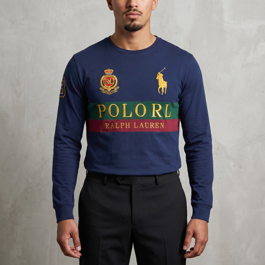Vintage Ralph Lauren Sweatshirt in Blau, Größe XXL – Herren
