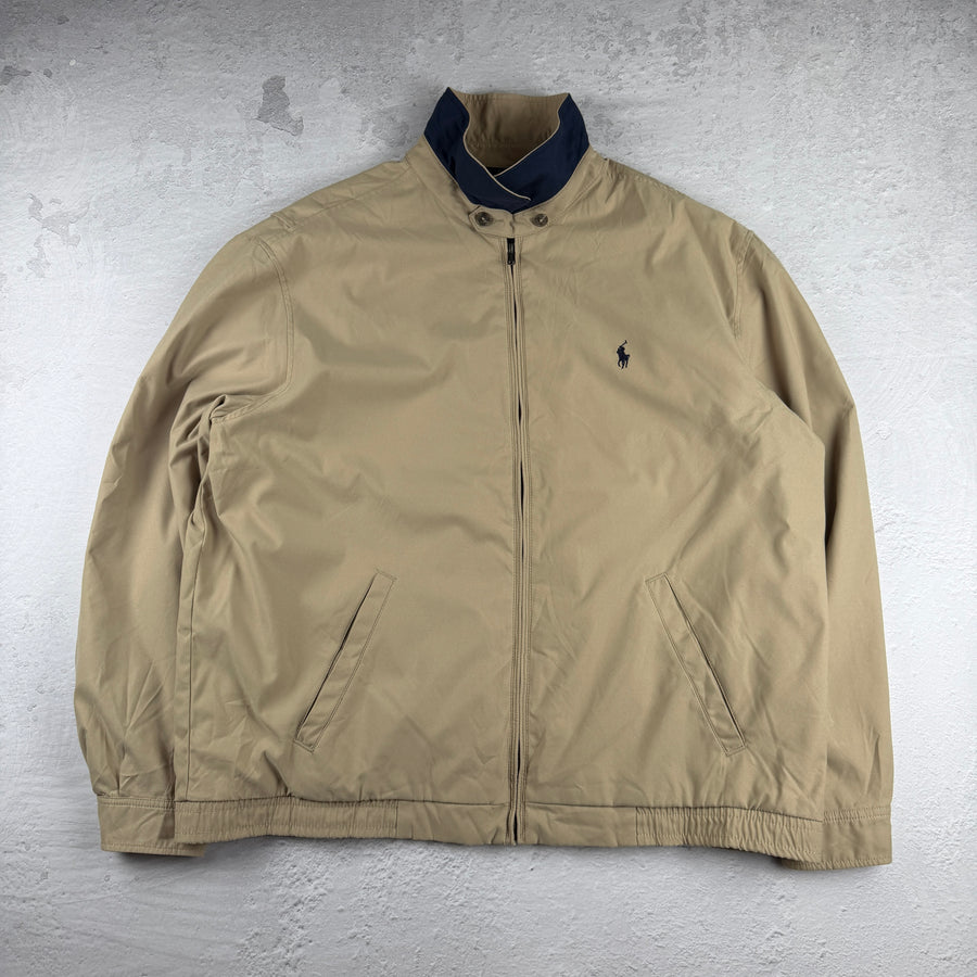 Vintage Ralph Lauren Harrington Jacke in Beige, Größe XL – Herren