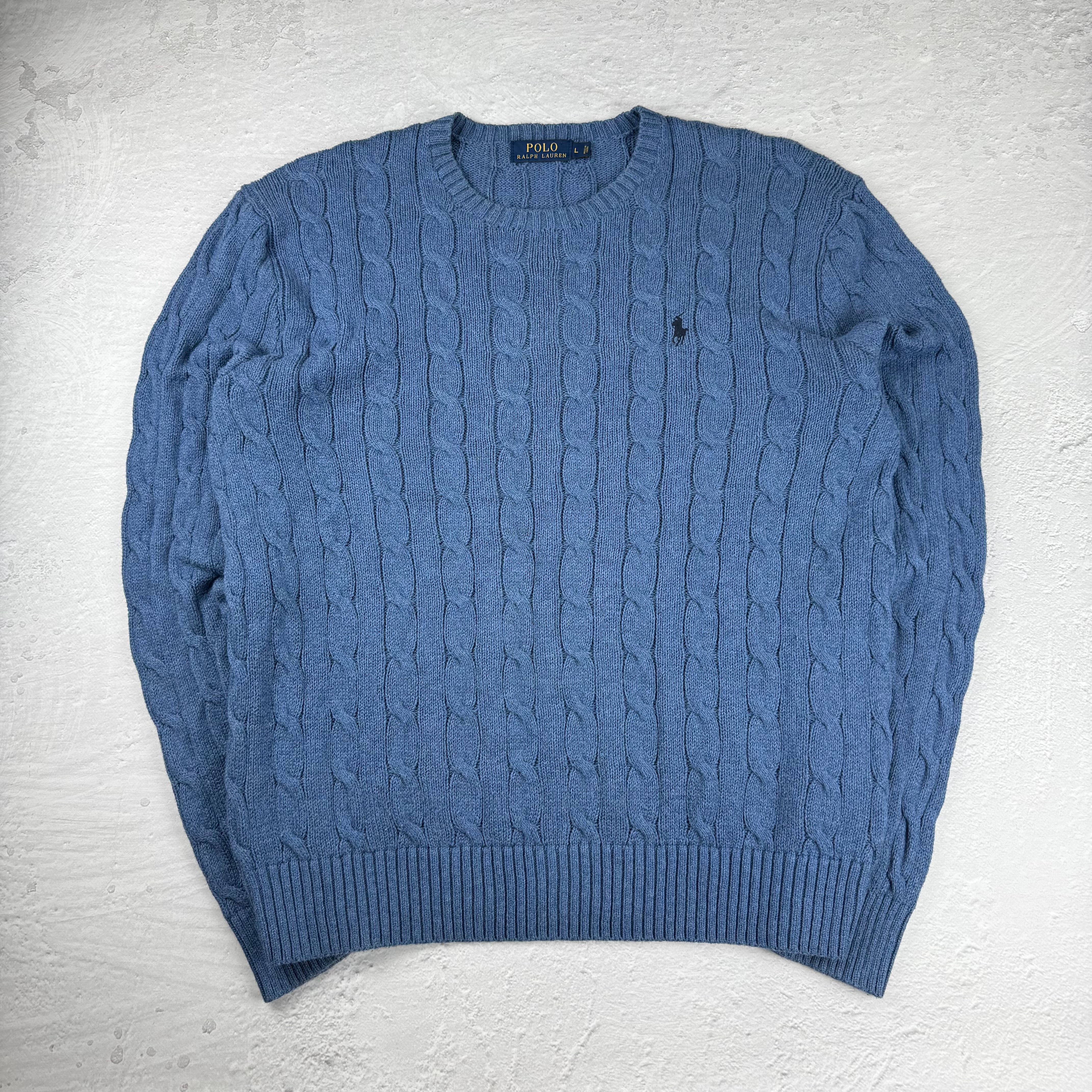 Vintage Polo Ralph Lauren Strickpullover in Blau, Größe L – Herren, Bild 2