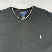 Polo Ralph Lauren V-Neck Sweatshirt — Schwarz — M