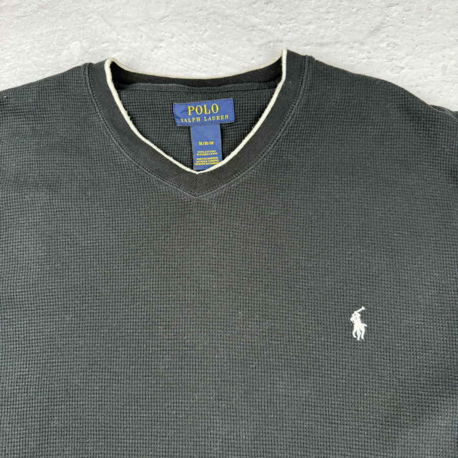 Polo Ralph Lauren V-Neck Sweatshirt — Schwarz — M