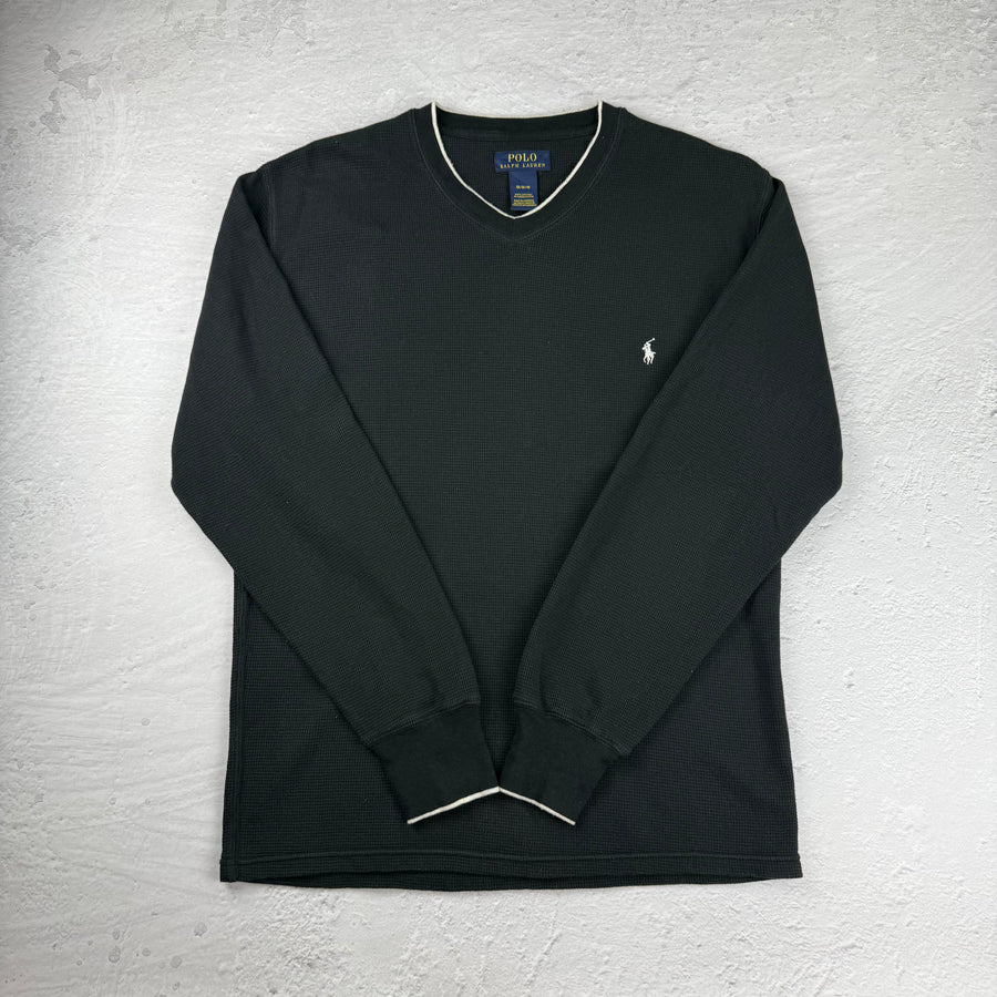 Polo Ralph Lauren V-Neck Sweatshirt — Schwarz — M