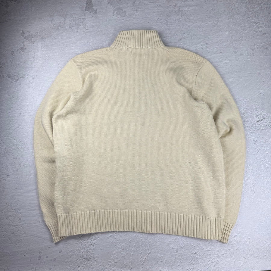 Polo Ralph Lauren Quarter-Zip Pullover — Beige — XL