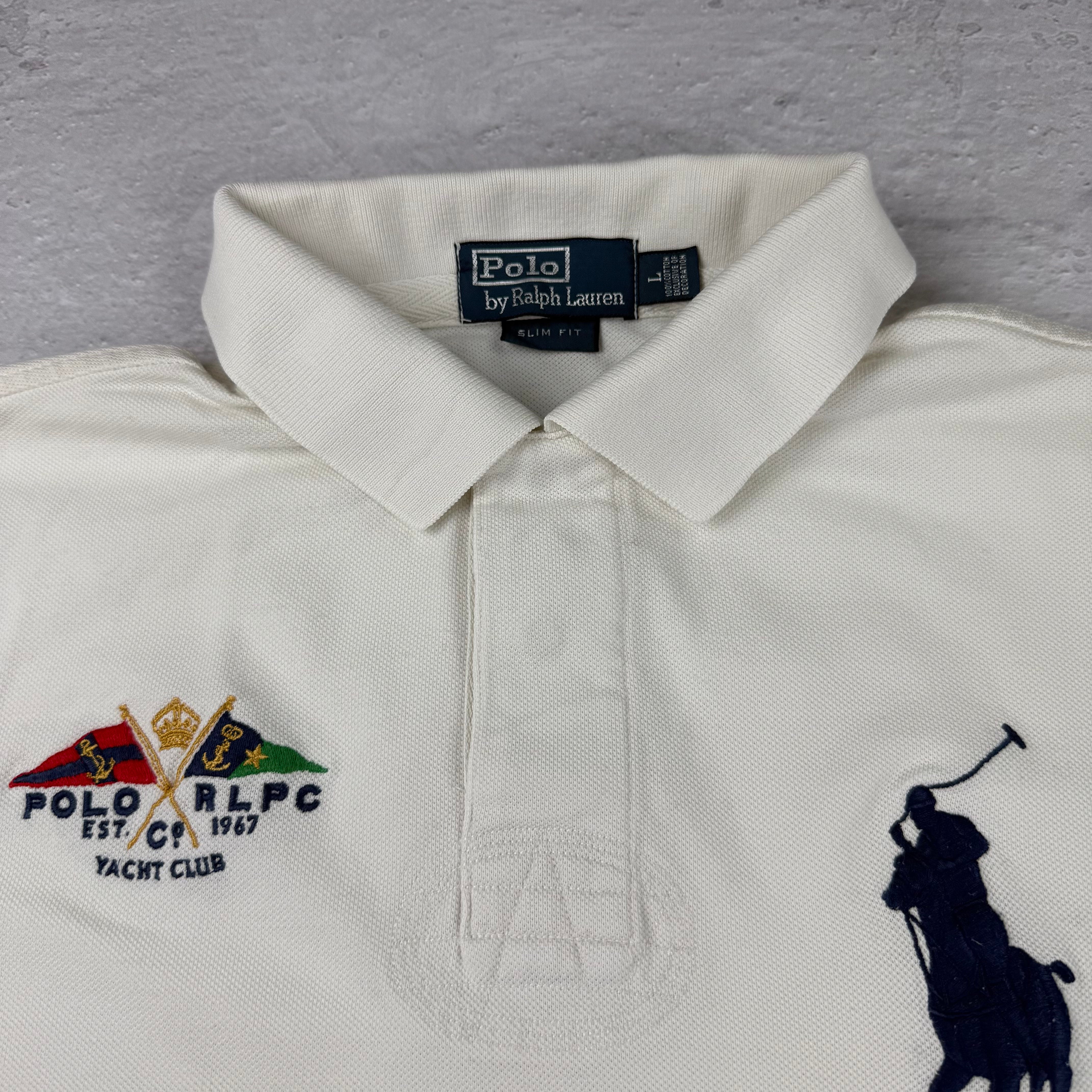 Polo Ralph Lauren Polohemd Slim Fit — Weiß — L