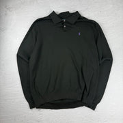 Polo Ralph Lauren Langarm Poloshirt — Schwarz — L