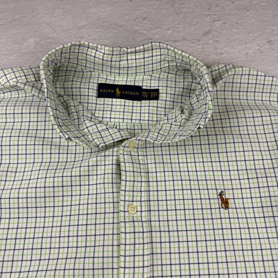 Polo Ralph Lauren Hemd Kariert — Grün/Blau — XXL
