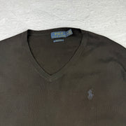 Polo Ralph Lauren V-Neck Sweatshirt — Schwarz — L