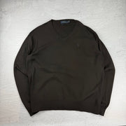 Polo Ralph Lauren V-Neck Sweatshirt — Schwarz — L