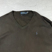 Polo Ralph Lauren V-Neck Sweatshirt — Schwarz — L
