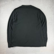 Polo Ralph Lauren Waffle Strick Sweat Shirt — Schwarz — L