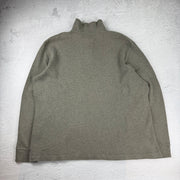 Polo Ralph Lauren Quarter-Zip Sweatshirt — Beige/Grün — XXL
