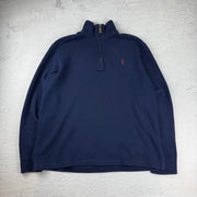 Polo Ralph Lauren Quarter-Zip Sweatshirt — Blau — M
