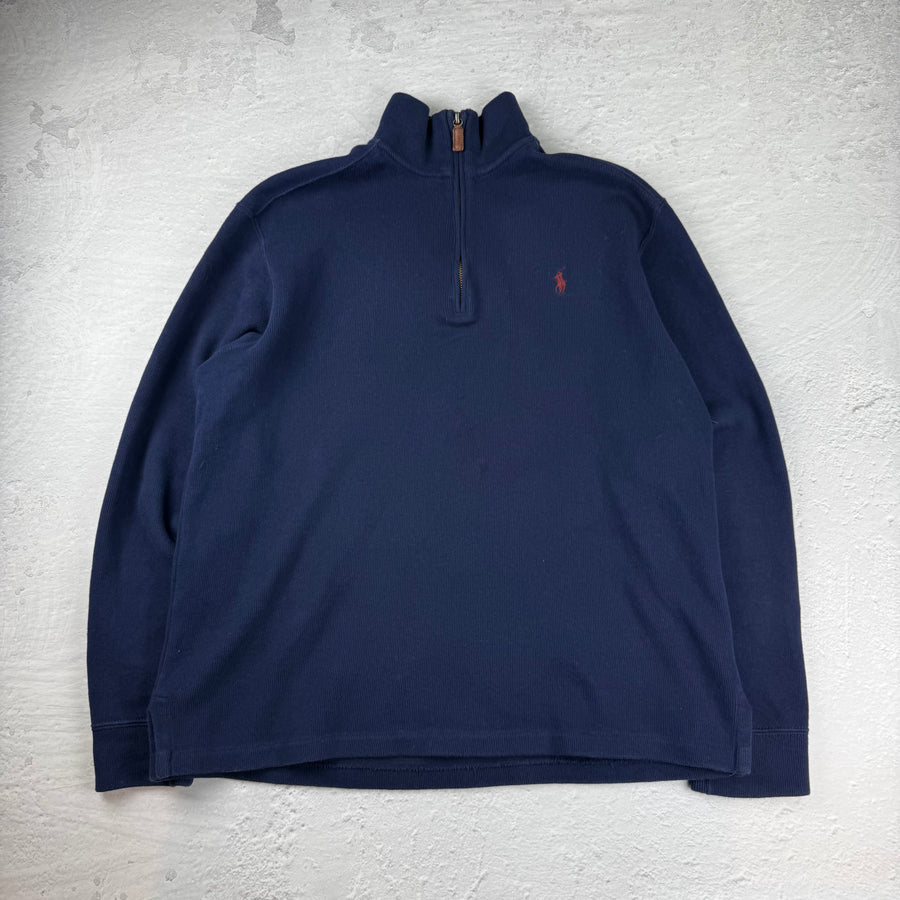 Polo Ralph Lauren Quarter-Zip Sweatshirt — Blau — M