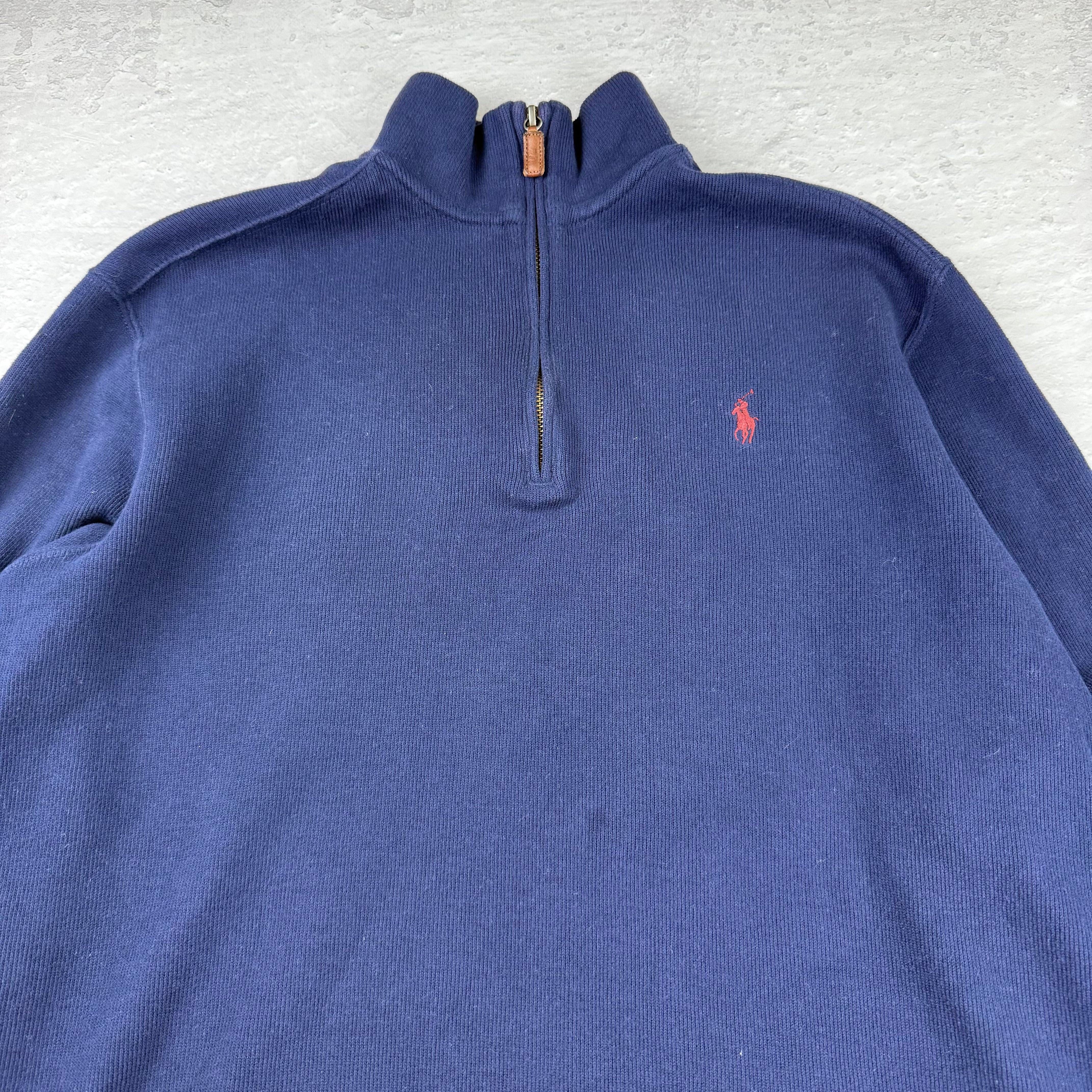 Polo Ralph Lauren Quarter-Zip Sweatshirt — Blau — M