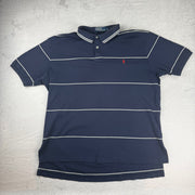 Polo Ralph Lauren Poloshirt Gestreift — Blau/Weiß — L