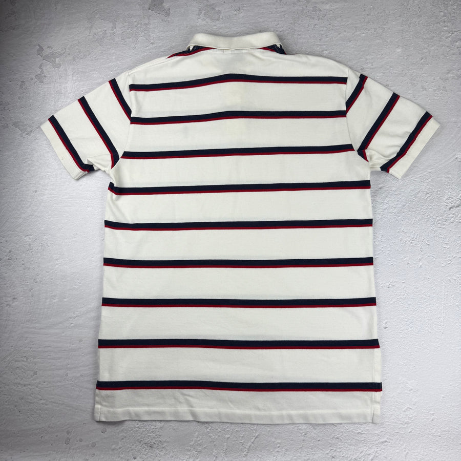 Polo Ralph Lauren Poloshirt Gestreift — Weiß/Blau/Rot — L