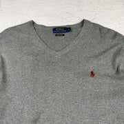 Polo Ralph Lauren V-Neck Sweatshirt — Grau — M